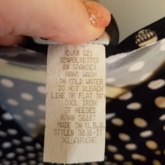 Navy polka dot dress skater - Picture 5 of 5